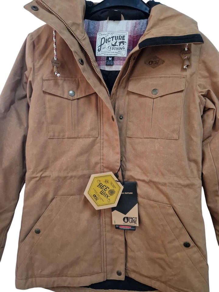 Picture Herren Winterjacke Friday Jkt Jacket Freizeitparka Winter Camel Gr. M - Bild 3 von 4