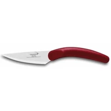 Paring Knife w/ Red Handle, 3.5 Inch, Stainless Steel by Deglon 