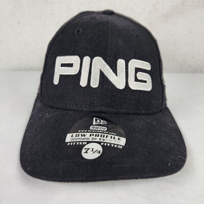 PING Golf New Era Hat Cap DiMarco Fitted 1/4 Black 59 Fifty