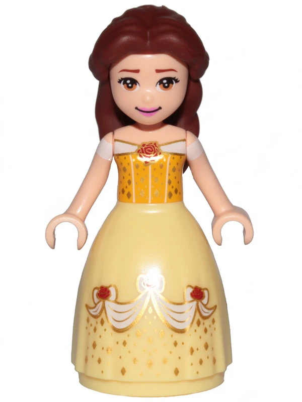 NEW LEGO Minifigure Belle Dress dp096 & Beast dp097 Disney Princess Beauty 43180 - Image 2 of 4