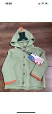 Joules Alby Dinosaur baby boys Knitted hooded cardigan age 6-9 months BNWT
