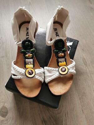 Jumex Sandalen Weiß Größe 38 Neu mit Karton