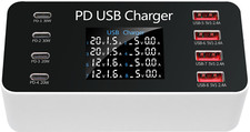 65W Multi USB C Charger QC3.0 Type C PD Fast Charging Station For iPhone 16 15