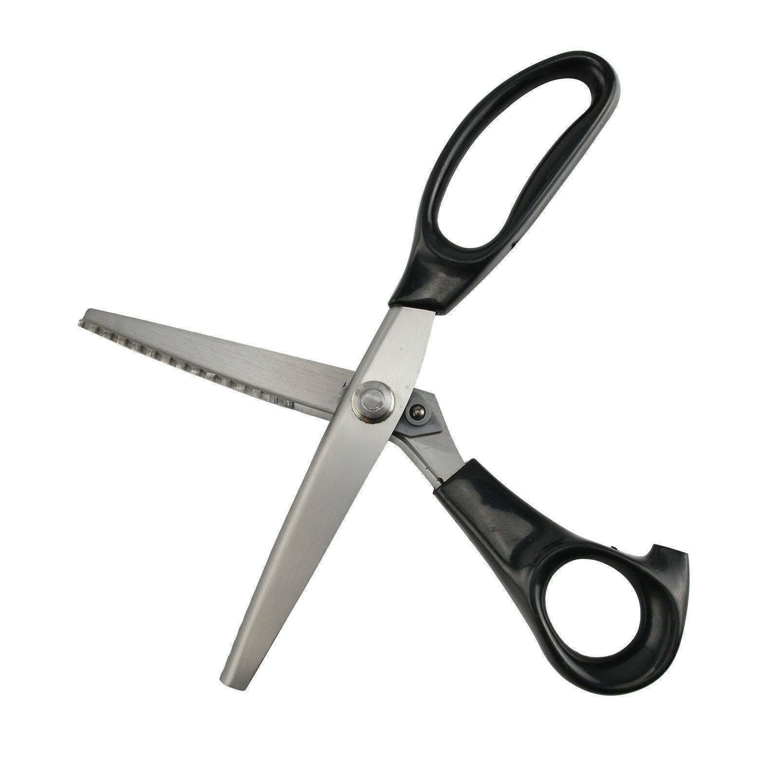 Stainless Steel Pinking Shears Dressmaking Scissors Crafts Cut Zig Zag