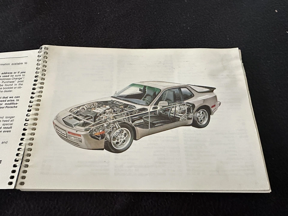 Porsche 944 944S S 1987 turbo manual del propietario original libro de conductores y mantenimiento Foto 4 de 4