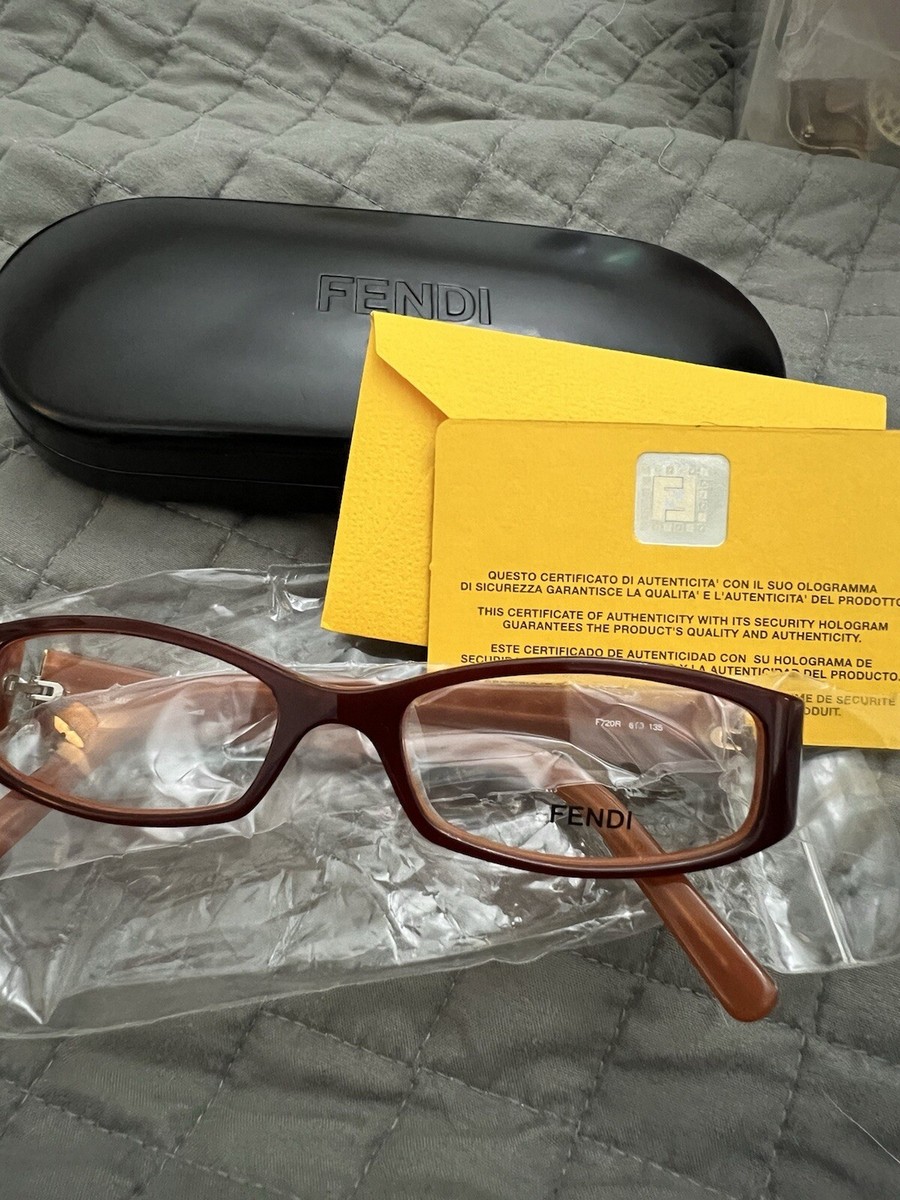 Fendi New Eyeglass Frames With Authenticity Card And Case 