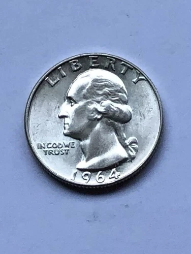 1964-D Washington Quarter Silver AU Condition 25c Coin