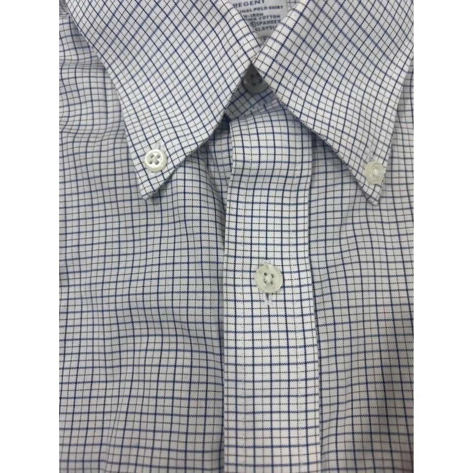 Camisa Brooks Brothers Para Hombre 15 1/2 - 32 Regent Cuadros Lino Sin Planchar Foto 3 de 4
