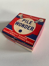 Vintage Ancienne Boite Publicitaire PILE WONDER avec 5 Ampoules SFERA 3,5v - E10