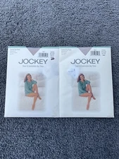 Jockey Sheer & Comfortable Day Sheer Control Top Panty 2 Lot Small Tall Sand Vtg