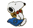Snoopy 1958 Blue Pillow Hashtag Lapel Pin by Shultz #15667s