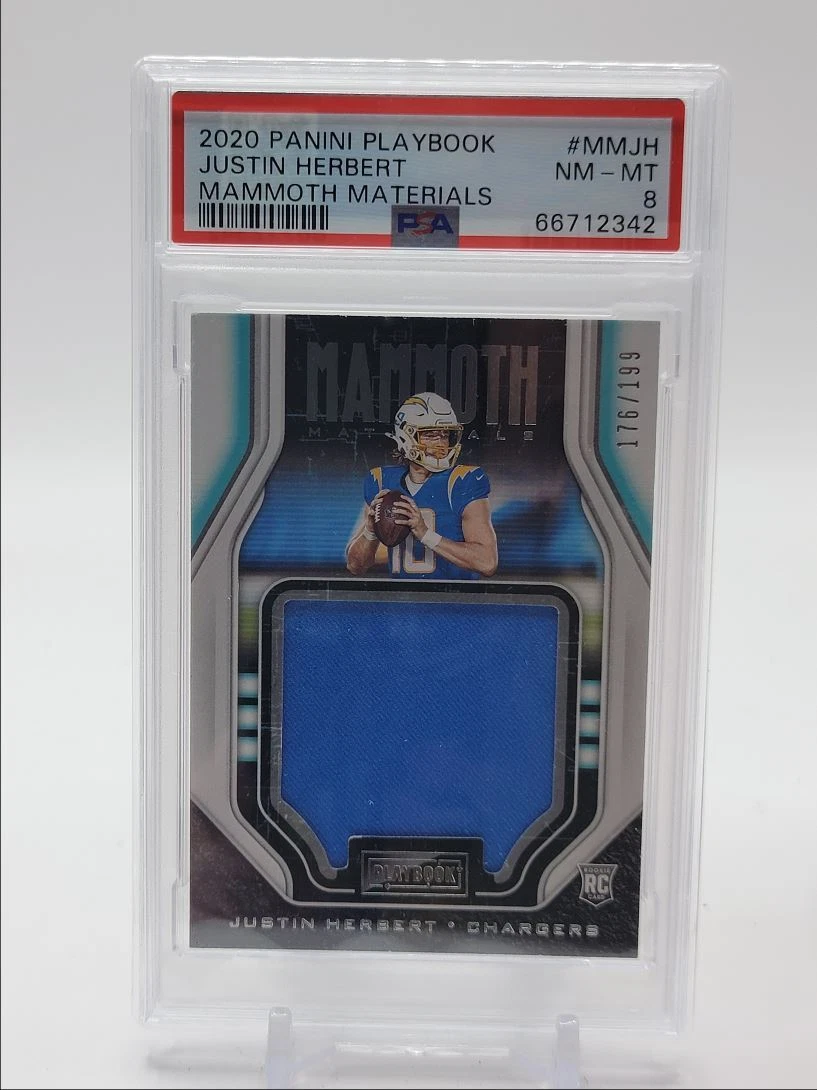 Justin Herbert Panini Playbook Mammoth Materials #MMJH Base