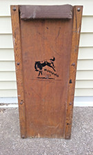Vtg Mustang Huffman Co. Delphos Oh Wood Mechanics Creeper With Metal Wheels Vtg Mustang Huffman Co. Delphos Oh Wood Mechanics Creeper With Metal Wheels