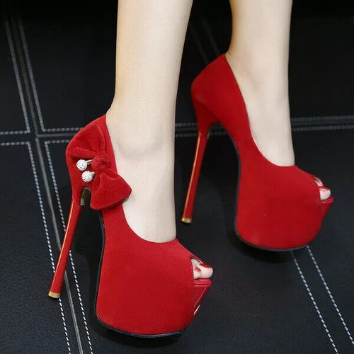 Sandales Escarpins Cuir Rouge HARLOT - Pointure 40 FR (US 8) - Talon 10 Cm - Excellent état - Occasion