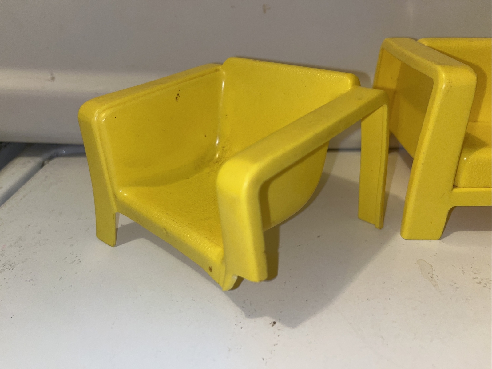 Vtg 1973 Mattel Barbie Doll Furniture Yellow Orange Plastic Mod 5