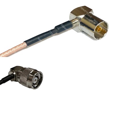 RG316 DVB Pal Female Angle to RP-TNC Male Angle RF Cable Rapid-SHIP LOT