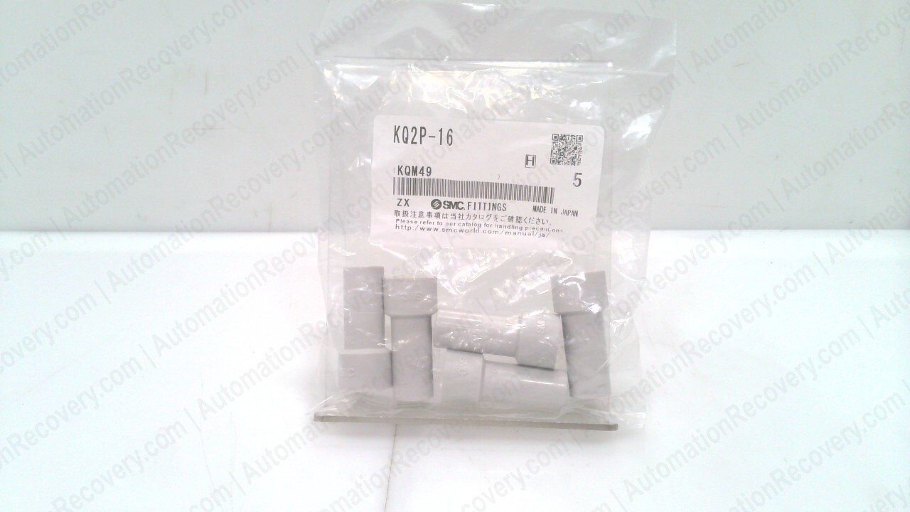 SMC KQ2P-16 PACK OF 5(X2) TOTAL: 10PC., ONE-TOUCH PLUG, NEW #356090