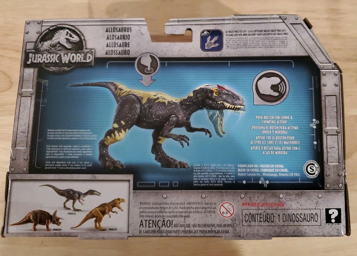 jurassic world fmm30 roarivores allosaurus