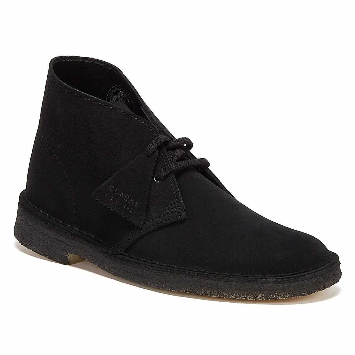 black leather desert boots mens