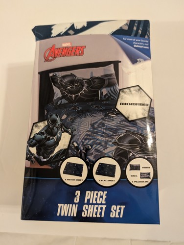 Marvel Avengers "Black Panther" 3-teiliges Doppelbett Mikrofaser Laken Set