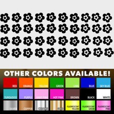 40 Daisy flower stickers Nursery Decal for DIY kids play room wall bedroom decor