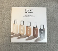 Dior Backstage Face Body Foundation 9 Shade Sample Bubble Card New