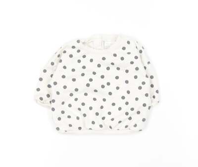 NEXT Baby Pullover weiß gepunktet Baumwollmischung Größe 0-3 Monate