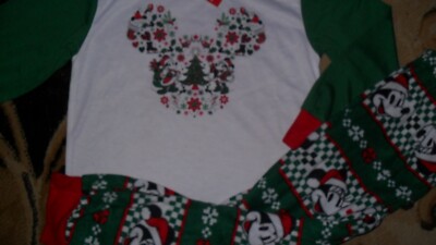 Disney Christmas Pajama Set Kids Size 8 Mickey Mouse ...5.99