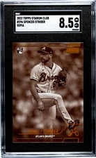 2022 Topps Stadium Club #296 Spencer Strider RC SGC 8.5 NM-MT+ Sepia