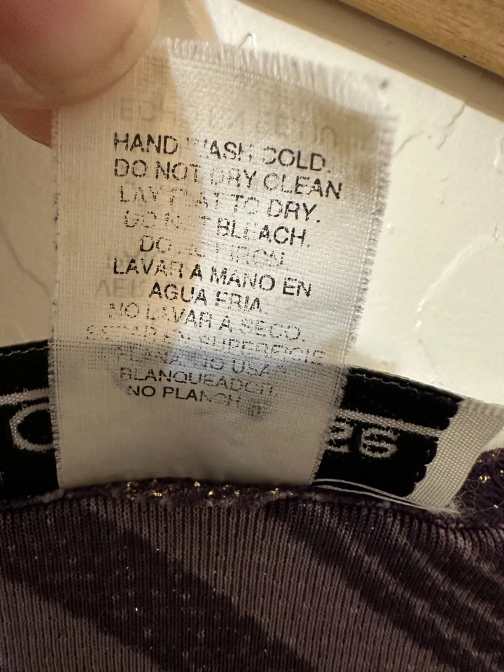 Top Cuello Capucha Brillante Mujer Carol Rose Y2K Talla XL Festival Western Años 90 De Colección Foto 3 de 4