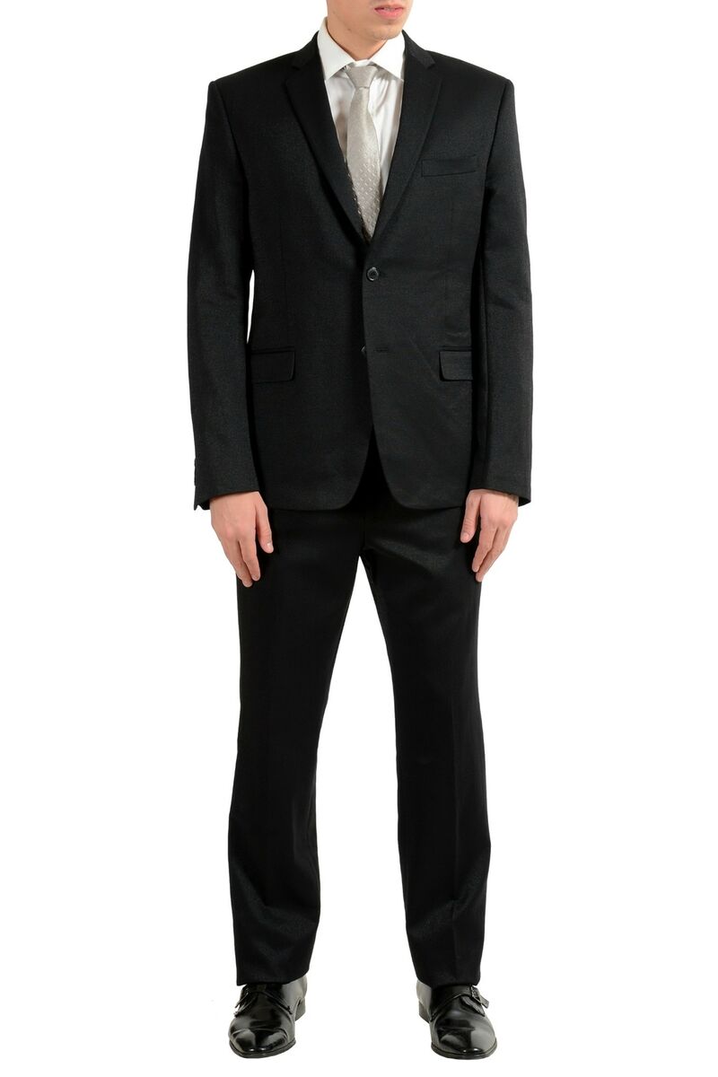 Versace Collection Men's Sparkling Black Two Button Suit Versace Collection Men's Sparkling Black Two Button Suit