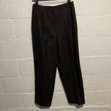 Vintage Harve Benard Black Striped Wool Dress Pants - Size 12