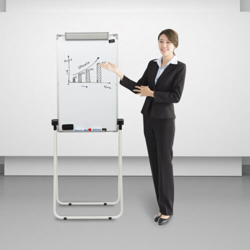 36" 24" White Board Whiteboard with Stand Magnetic Dry Erase Board Double Sided