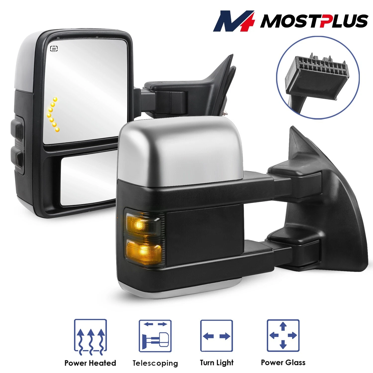 Chrome Power Heated Tow Mirrors Smoke Signal For 08-16 Ford F250/F350/F450/F550
Opens in a new windo