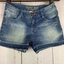 Justice Jeans 12R Denim Shorts Mid Rise Blue Girl