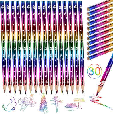 30 Regenbogen Buntstifte 4-in-1 für Kindergeburtstag & Kunstprojekte