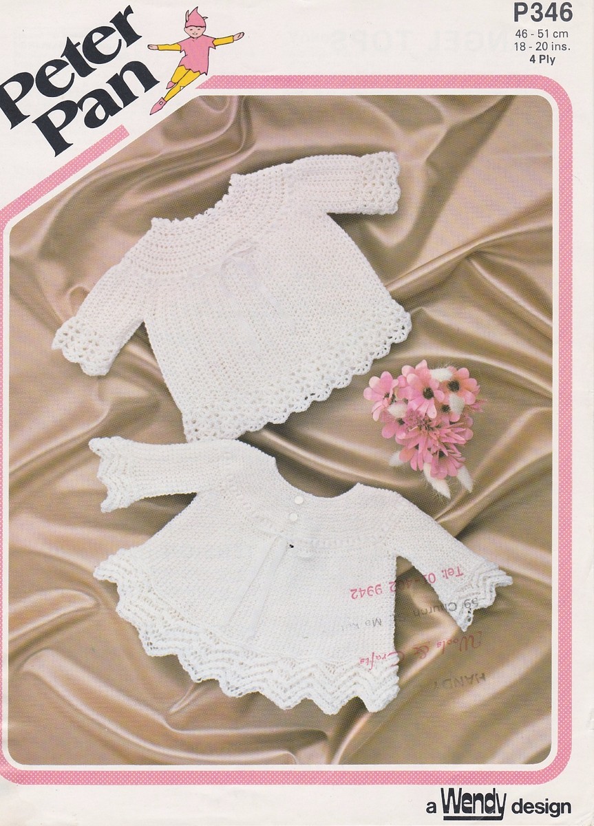 VINTAGE ~ BABY~ANGEL TOPS~DRESSES~KNITTING/CROCHET PATTERN~SIZE 18