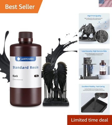1kg Black UV-Curing Resin with Quick Curing & Excellent Fluidity for 3D Models
