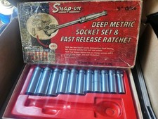 Snap-on Vintage! 9-19mm DeepMetric SocketSet-...