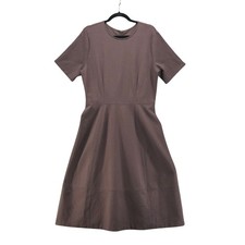 Everlane Womens Brown Organic Cotton Modal Fit & Flare Midi Dress XL