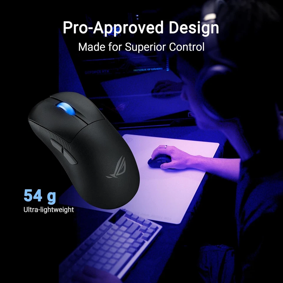 ASUS ROG Keris II Ace Wireless Gaming Mouse, 54g Lightweight, AimPoint Pro 42K - Image 3 of 4