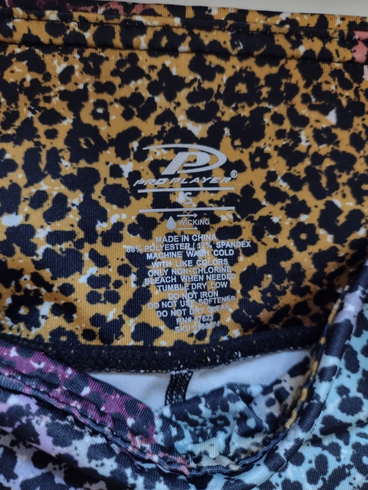 Pro Player Multi Colored Leopard Print Athletic C… - image 6