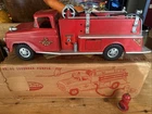 Vintage 1950s Tonka No. 5 Pressed Steel Fire Truck – Pumper Ladder With Box