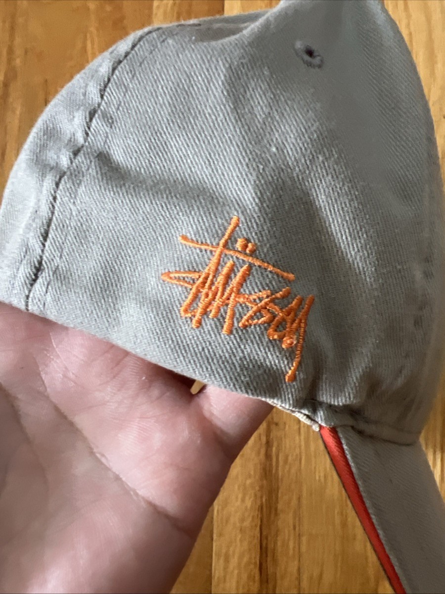 Vintage Stussy Chinese Words Embroidered 6 Panel Flexfit Cap Hat