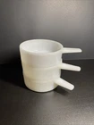 Vintage Ovenware White Milk Glass 14oz Handled Bowls J-2639 (Set of 3) USA