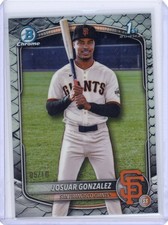 Josuar Gonzalez 2025 Bowman Chrome Black Repitlian /10 #BCP-153