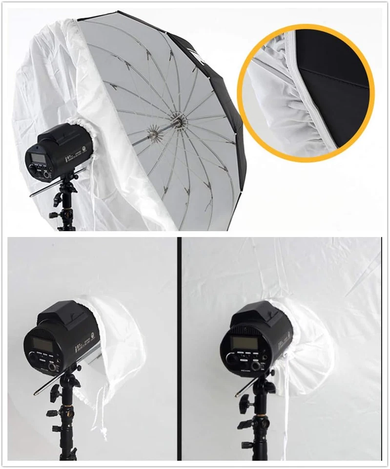 Happygo 7-Foot Parabolic Umbrella Front Diffuser Cover,Umbrella Diffuser Soft Li - Image 4 of 4