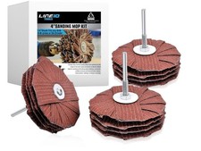 4" Sanding Mop Kit, Moulding Flap Sander Wheel for Drill Press, Sander Brush