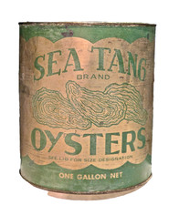 Sea Tang Brand Oyster Tin Can Gallon