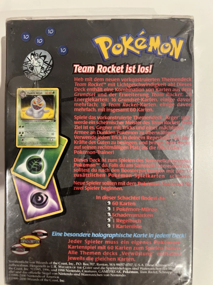 Pokémon Team Rocket Ärger Themendeck Original Verpackt Deutsch Neu - Bild 2 von 4